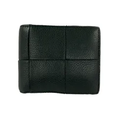 BOTTEGA VENETA(ボッテガヴェネタ) 2つ折り財布 カセット コインパース付き二つ折りウォレット ダークグリーン レザー