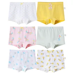 【新品】 [Hapipana] 女の子 パンツ 6点セット キッズ ボクサー パンツ 下着 綿 通気 女児 ショーツ 幼稚園 子供服 短パン ベビー ガールズ ジュニア 幼児 小学生 100 110 120 130 140 150 (パイナップル・風船, 11