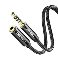 【中古-非常に良い】 UGREEN 3.5mm ステレオミニジャック AUX ケーブル オスオス オーディオケーブル 高耐久性ナイロン編み ヘッドホン スピーカー 音響 車