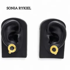 SONIA RYKIEL イヤリング ラウンド ゴールド ブラックのサムネイル