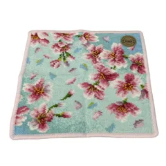 FEILER(フェイラー) 小物新品同様  - ライトブルー×ピンク×マルチ ハンドタオル/花柄 コットン