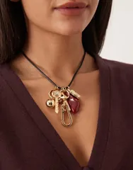 マンゴ レディース アクセサリー ネックレス・チョーカー・ペンダントトップ レース Mango charm necklace GOLD ゴールドのサムネイル