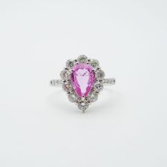 0.985ct 天然 ピンクサファイア パライバトルマリン ソーティング付き 