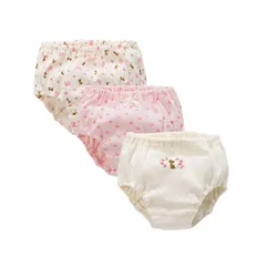 【新品】 [Aduni] 女の子 ショーツ 肌着 綿100% ガールズ インナー パンツ 下着 3枚セット キッズ 女児 子供 ジュニア 小学生 90-160cm (B, 110)