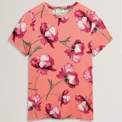 テッドベーカー レディース トップス Tシャツ Ted Baker Ted AOP Tee Ld63 Coral コーラルのサムネイル