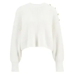 バブアー レディース アウター ニット・セーター Barbour International Womens Alexis CrewNeck Jumper Off White オフホワイトのサムネイル