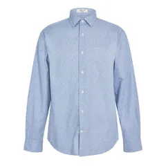ガント メンズ トップス シャツ プリント Gant Mens Poplin All Over Print Long Sleeve Shirt Faded Blue 430 ブルー