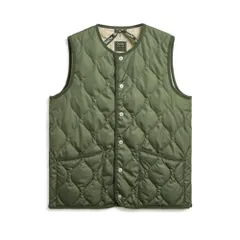 新品 [タイオン] ユニセックス ミリタリー クルーネックボタン ダウンベスト 004B2ML-1