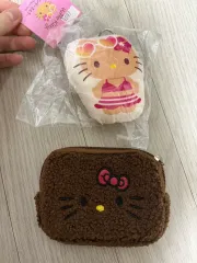 ハローキティ ぬいぐるみ キーホルダー & フリース ポーチ セット