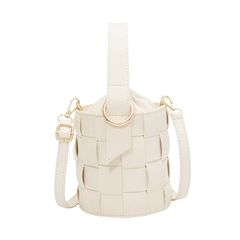 【新品】 [Lapimou] ハンドバッグ バケツバッグ バケツ型バッグ ミニバッグ ミニ バッグ バケツ レディース 小さい 小さめ 人気 韓国 可愛い おしゃれ カジュアル 大容量 和装 浴衣 成人式 袴 (ホワイト)