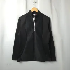 レディース S-M EXR スポーツ ブラック ジップアップ ジャージ ジャケット