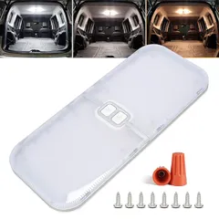 GZRUICA DC12V-24V 204連 LEDルームランプ キャンパー室内灯 貨物灯 車内照明 汎用 小型車 トラック マーカーランプ キャンピングカー テントライト 作業灯 2835素子 超高輝度 白カバー ネジ付き 色/輝度調節可能 1個入り 汎 1