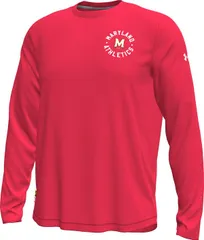 アンダーアーマー メンズ トップス Tシャツ Under Armour Mens Maryland Terrapins Red Knockout Long Sleeve TShirt NoColor レッド