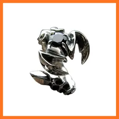 【新品】 [シルバーワン] ge 恐怖の象徴 スパイラル スコーピオン シルバーリング サソリ Free Size メンズ 指輪 1