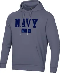 アンダーアーマー メンズ アウター パーカー・スウェット ダウン フリース Under Armour Mens Navy Midshipmen Downpour Gray Rival Fleece Pullover Hoodie NoColor グレー