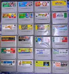スーパーファミコン ソフト カセット 24本セット まとめ売り SFC 任天堂 スポーツ サッカー 野球 競馬 ダービースタリオン プライムゴール エキサイトステージ レトロゲーム 大量 ダブりなし 動作未確認 ジャンク扱い 仕入れ 業者歓迎 スーファ SFC