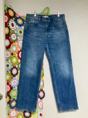 ZARA ザラ ウィメンズ ワイド ストレートフィット デニムパンツ デニム