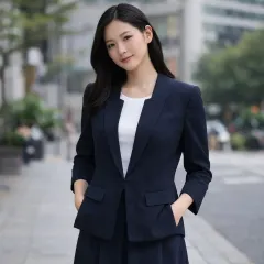 レディース ネイビー スーツ ジャケット