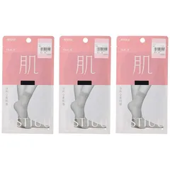 [アツギ] ストッキング 3足セット くるぶし丈 素肌感 伝線しにくい つま先補強 UV対策 ASTIGU（アスティーグ）【肌】