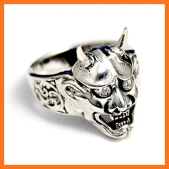 【新品】 [世界のアクセサリー カルメロ] オリエンタル orientalvibrations オリエンタルバイブレーション 般若 鬼面 シルバー９２５ リング 指輪 (13) 1