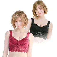 [Angellir] [アンジェリール] ふんわりルームブラ ブラック・ボルドー（SS） 2枚セット 0