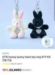 うさぎ ぬいぐるみ キーホルダー (ブラック) > 傷なし