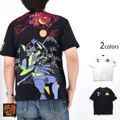 EVANGELION × 니시키 초호기 VS 적룡 반소매 T 셔츠 ◆ 니시키