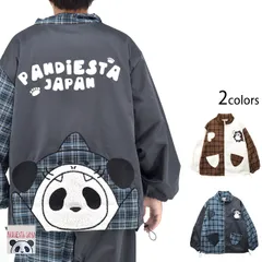 サメパンダチェック切替シャカシャカジャケット◆PANDIESTA JAPANのサムネイル