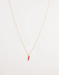 デザインビーロンドン レディース アクセサリー ネックレス・チョーカー・ペンダントトップ レース DesignB London chili pendant necklace GOLD ゴールド