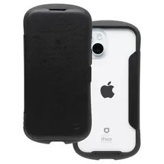 【新品】 iFace Reflection iPhone 15 ケース 手帳型 クリアケース (ブラック)【 アイフェイス スマホケース 耐衝撃 アイフォン15 手帳 ダイアリーケース カード収納 ポリカーボネート 】