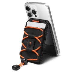 【新品】 [Spigen] MagSafeカードケース iPhone 17/16/15/14/13/12 Pixel 10 MagSafeウォレット 3枚収納 グリップ ユニークなデザイン タイフィット・マグフィット AFA10552 (ブラック) 1