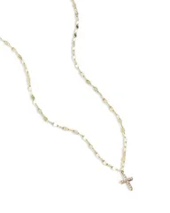 ラナ レディース アクセサリー ネックレス・チョーカー・ペンダントトップ レース LANA Jewelry Diamond Pav Cross Pendant Necklace in 14K Yellow or White Gold 005 tcw Gold
