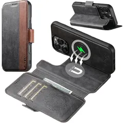 【新品】 JCGOOD iPhone 15 ケース 手帳型 分離式 2in1 取り外し可能 MagSafe対応 いphone 15 ケース 手帳 カード収納 マグセーフ ワイヤレス充電対応 アイフォン 15 ケース スタンド機能 財布一体型 2wayカード 0