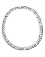 ケネスジェイレーン レディース アクセサリー ネックレス・チョーカー・ペンダントトップ レース Kenneth Jay Lane Pav Chain Link Necklace 16 Silver シのサムネイル
