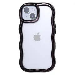 【新品】 iFace BeBling Wave iPhone 15/14/13 対応 ケース (ブラック)【アイフェイス ビーブリング iphone15ケース iphone14 iphone13 ウェーブ スマホケース iphoneケース うねうね メタリ 0