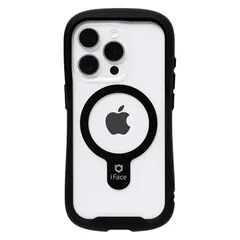 【新品】 iFace Reflection Magnetic iPhone 15 Pro ケース MagSafe 対応 クリア 強化ガラス (ブラック)【アイフェイス アイフォン15pro 用 iphone15プロ 用 カバー マグセーフ 耐衝撃 透明 ス 1