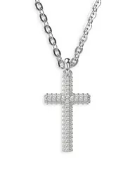スワロフスキー レディース アクセサリー ネックレス・チョーカー・ペンダントトップ レース Swarovski Insigne Crystal Cross Pendant Necklace 14961772 Silver シルバー