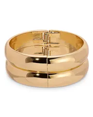エティカ レディース アクセサリー ブレスレット・バングル・アンクレット Ettika Polished Stacked Bangle Bracelets Set of 2 Gold ゴールドのサムネイル