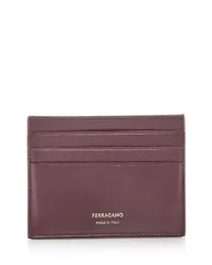 フェラガモ メンズ アクセサリー 財布 レザー Ferragamo Leather Card Case Dark Baroloのサムネイル