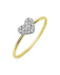 メイラティ レディース アクセサリー リング Meira T 14K White Yellow Gold Diamond Heart Pave Cluster Ring WhiteGold ホワイト