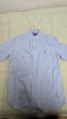 出品 POLO RALPH LAUREN ポロラルフローレン ギンガムチェック シャツ ブルー