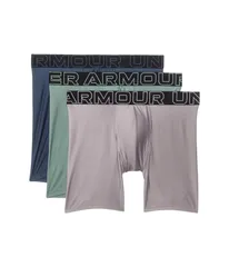 アンダーアーマー メンズ アンダーウェア ボクサーパンツ Under Armour 3Pack Performance Tech Solid 6 Boxer Briefs Gray Dawn グレーのサムネイル