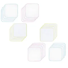 【新品】 ガーゼハンカチ ガーゼタオル 無地 ベビービブ－ 2重ガーゼハンカチ 綿100％ 25*25 24枚 (カラー2) 0