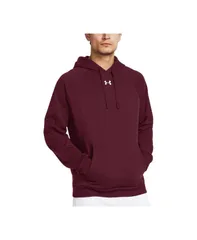 【送料無料】 アンダーアーマー メンズ パーカー・スウェット フーディー アウター Mens Rival Logo Embroidered Fleece Hoodie Maroon