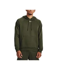 【送料無料】 アンダーアーマー メンズ パーカー・スウェット フーディー アウター Mens Rival Logo Embroidered Fleece Hoodie Green
