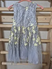 女の子 シルバー 輸入ワンピース (6-8歳) 値下げ