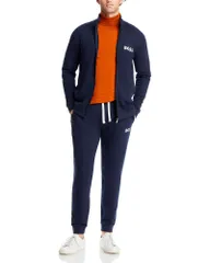 ボス メンズ アウター ジャケット・ブルゾン パンツ パイル コットン BOSS Ease Cotton French Terry Track Jacket Jogger Pants Dark Blue ブルー