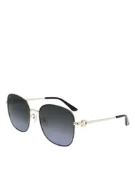 フェラガモ レディース アクセサリー サングラス・アイウェア FERRAGAMO Metal Gancini Square Sunglasses 60mm GoldBlack ブラックのサムネイル