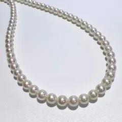 K18YG 天然 AKOYA アコヤ ベビーパール ネックレス 本真珠 ホワイト 40cm P3.5－4mm 8.3g レディース アクセサリー 美品  aua26118080309