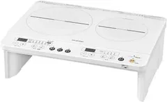 【中古-非常に良い】アイリスオーヤマ IHクッキングヒーター ホワイト 脚付 1400W 音声ガイダンス付 IHK-W12SV-Wのサムネイル